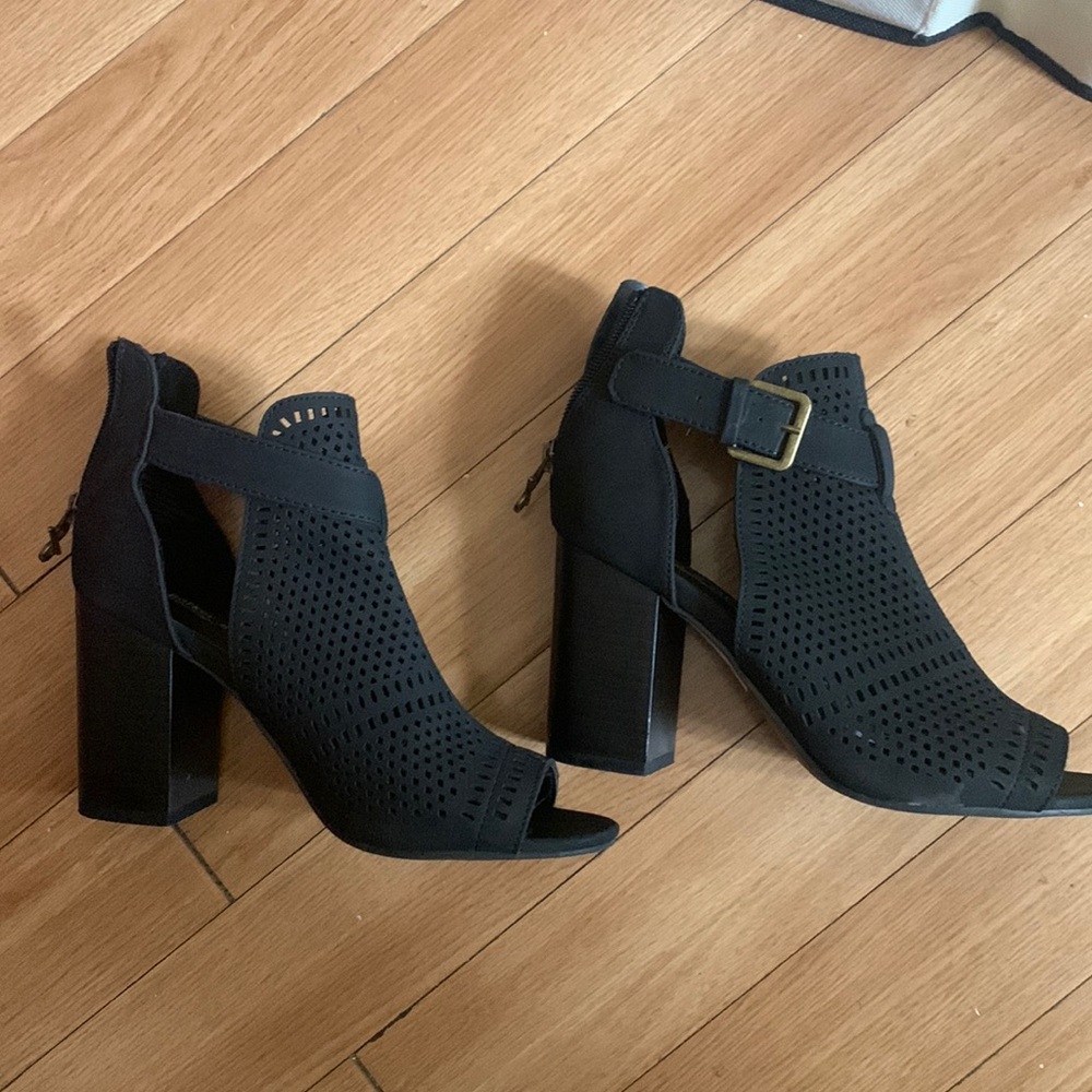Parker and Skye peep toe heels